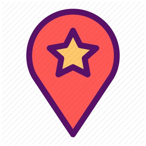 favorite map pin restaurant spot icon