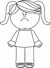 Girl Clipart Sad Little Clip Scared Angry Emotions Graphics Mycutegraphics Cartoon Outline Cliparts Annoyed Girls Drawing Cute Emotional Face Boy sketch template