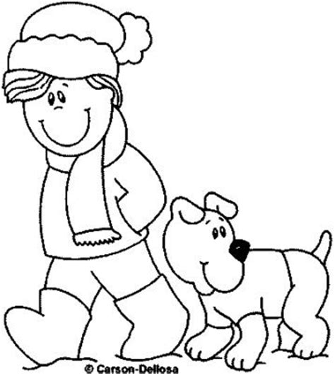 boy   dog kids coloring pages