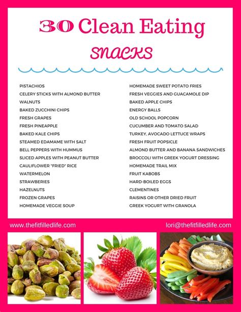 clean eating snacks  fitfilled life