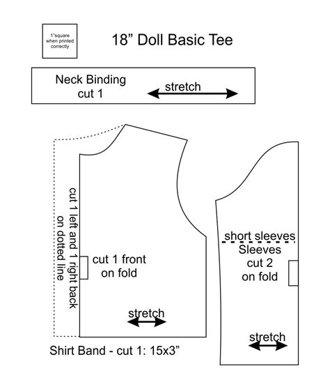 printable  doll clothes patterns stephenson