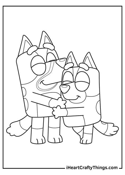 bluey coloring pages family updated