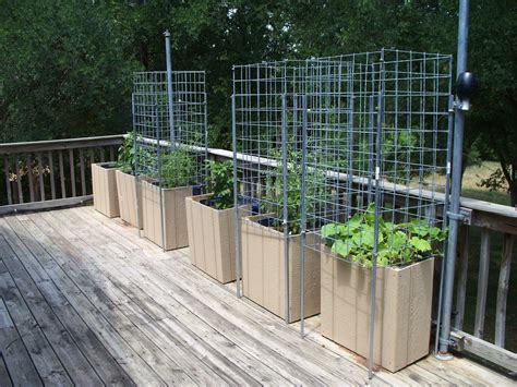 deck garden planter boxes deck design  ideas