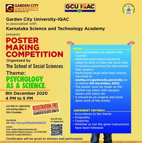 poster making competition karnataka science  technology academy