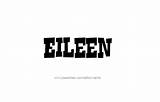 Eileen Name Tattoo Designs Female sketch template