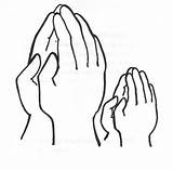 Praying Hands Clipart Child Children Drawing Coloring Color Clip Kids Hand Sheets Bible Clipartix Cartoon Patterns Pages People Drawings Wordpress sketch template