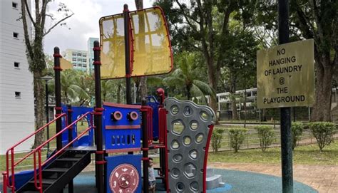 hanging  laundry   playground netizen calls park sign
