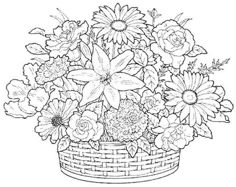 detailed flower coloring pages  getcoloringscom  printable