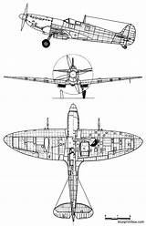 Spitfire Supermarine Mk Blueprints Blueprintbox Ixc Vb Plans sketch template