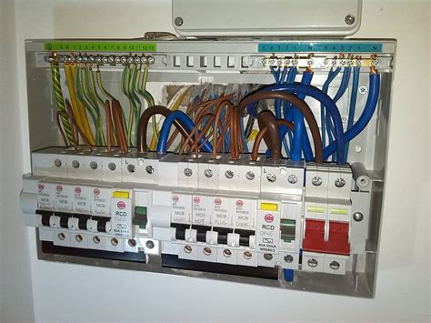 electrical wiring diagram  kitchen consumer wiring unit diagram wylex fusebox rcbo rcd rcbos