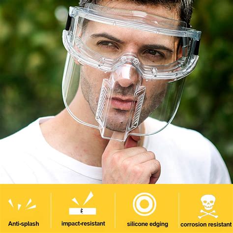 Polycarbonate Safety Face Shield With Detachable Goggles Fanduco