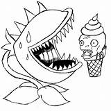 Zombies Vs Plants Chomper Plantas Para Colorear Ice Cream Deviantart Contra Dibujos Pvz Visitar Imagenes sketch template