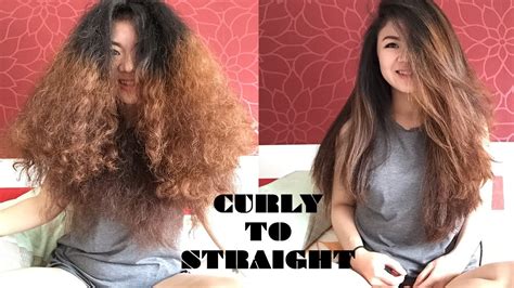 curly  straight tutorial mencatok rambut keriting youtube