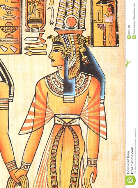 Queen Cleopatra Stock Illustration Image Of Hieroglyphs