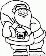 Coloring Santa Christmas Claus Pages Simple Printable sketch template