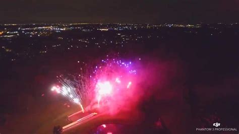 drone captures fireworks    angle