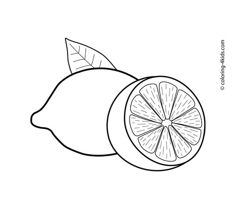 printable lemon coloring pages