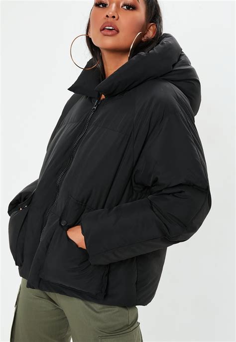 black hooded ultimate puffer jacket missguided puffer jacket outfit black puffer jacket