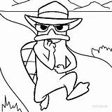 Perry Platypus Coloring Pages Kids Cool2bkids Printable Phineas Ferb Drawing Printables sketch template