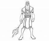 Trident Poseidon Coloring Pages Poseidons Template sketch template