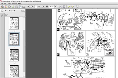 jeep wrangler jk trailer wiring harness diagram manual   heydownloads manual