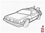 Delorean Coloring Pages Future Back Deviantart Ver Backtothefuture Car Para Bttf Colorear Dibujos Drawing Al Colouring Futuro Easy Template Machine sketch template