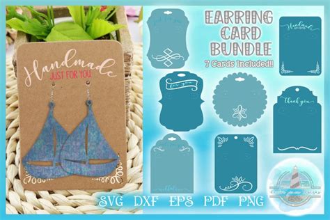 earring card template design bundles