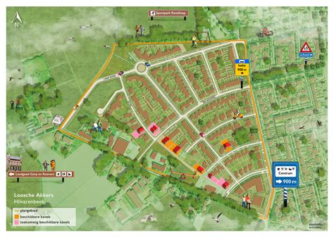 plattegronden van plangebieden voor gemeente hilvarenbeek studio bliq ontwerp