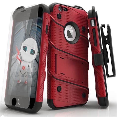 zizo bolt series case  iphone    iphone    screen protector redblack
