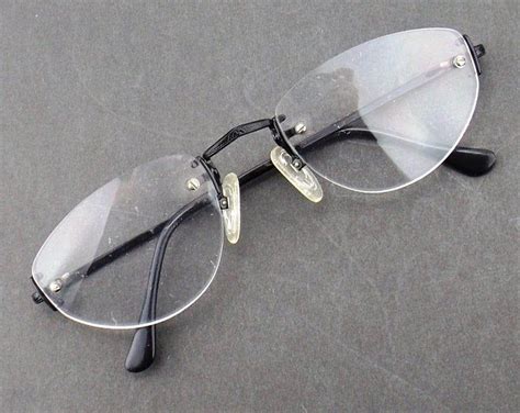 vintage 50s mens eyeglasses black horn rim mad men frames glasses