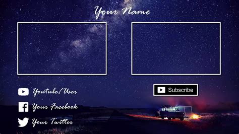 hd galaxy outro template  youtube