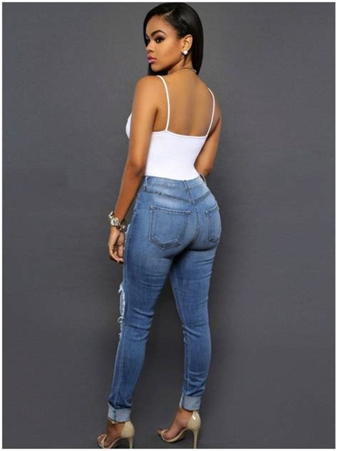 high quality light blue skinny ripped jeans  women  store