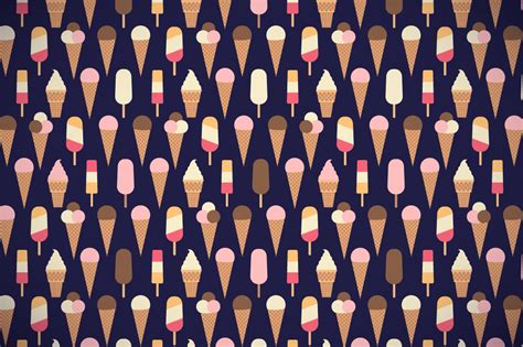 ice creams on dark blue seamless pre designed photoshop graphics