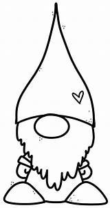 Gnome Gnomes Winter sketch template