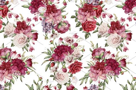 seamless floral pattern with roses custom designed graphic patterns