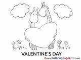 Valentinstag Giraffen Giraffes Ausmalen Pdf Coloringpagesfree Malvorlage sketch template