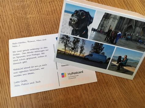werbung postkarten selbst gestalten mit mypostcard jack auf reisen