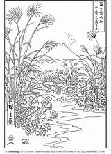 Japanese Dover Woodblock Kolorowanki Szablony Antystresowe 2296 Doverpublications Sheets sketch template