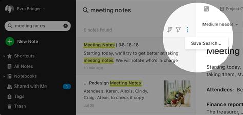 filter your notes list evernote help and learning
