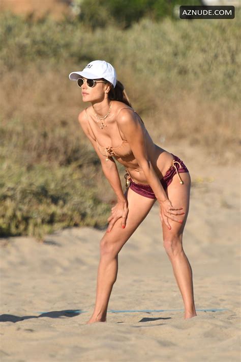 Alessandra Ambrosio Sexy On The Beach Saturday Afternoon In Sunny Santa
