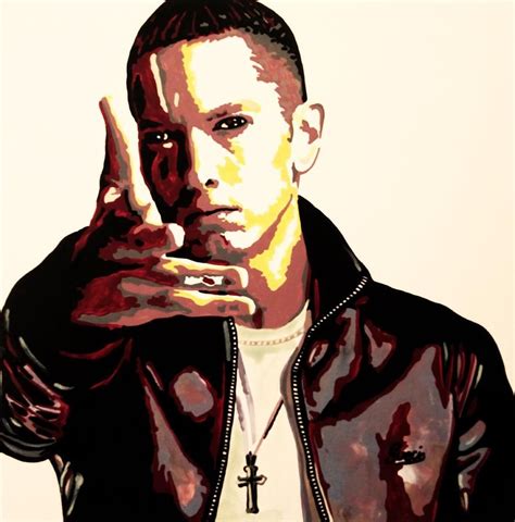 eminem painting portrait  eminem rapper  artista fratta   hip hop artwork eminem