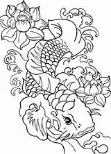 Coloring Fish Pages Koi Japanese Coy Drawing Step Getcolorings Getdrawings Color Popular Print sketch template