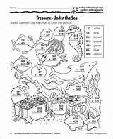 Coloring Subtraction Pages Regrouping Grade Digit Worksheets Color Math Sheet Addition 3rd Sea Sketchite Printable Second Fun Comments Visit Coloriage sketch template