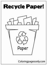 Recycling Bin Paper Coloring Pages Color Printable Print sketch template