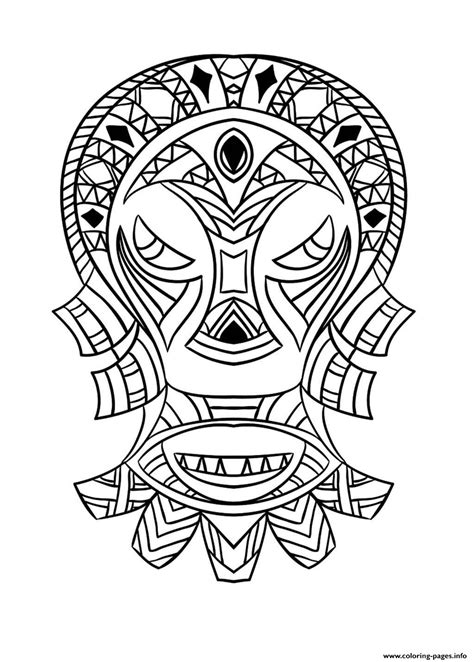 african mask coloring page coloring home