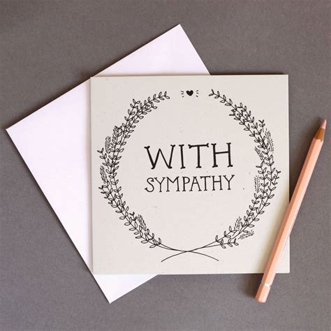 With Sympathy Card By Wolf Whistle
