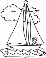 Boat Coloring Pages Sailing Yacht Drawing Row Kids Speed Fishing Dragon Printable Getcolorings Cargo Color Ship Getdrawings Line Boy People sketch template