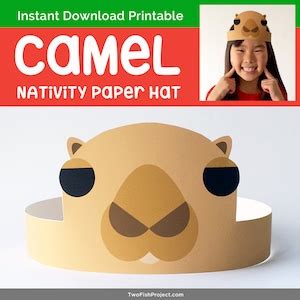 camel paper crown kids costume christmasnativity printable camel