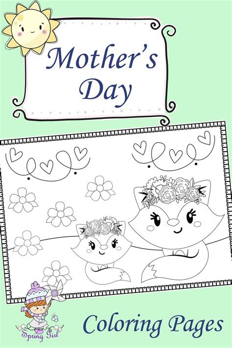 mothers day coloring pages coloring book mothers day coloring