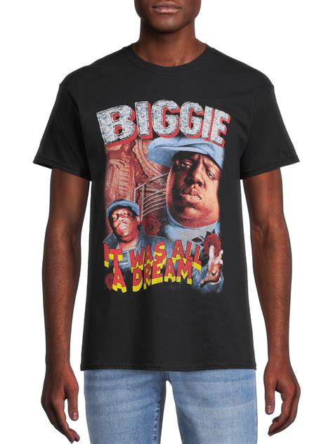 biggie smalls short sleeve graphic pullover crew neck relaxed fit  shirt mens  mens big